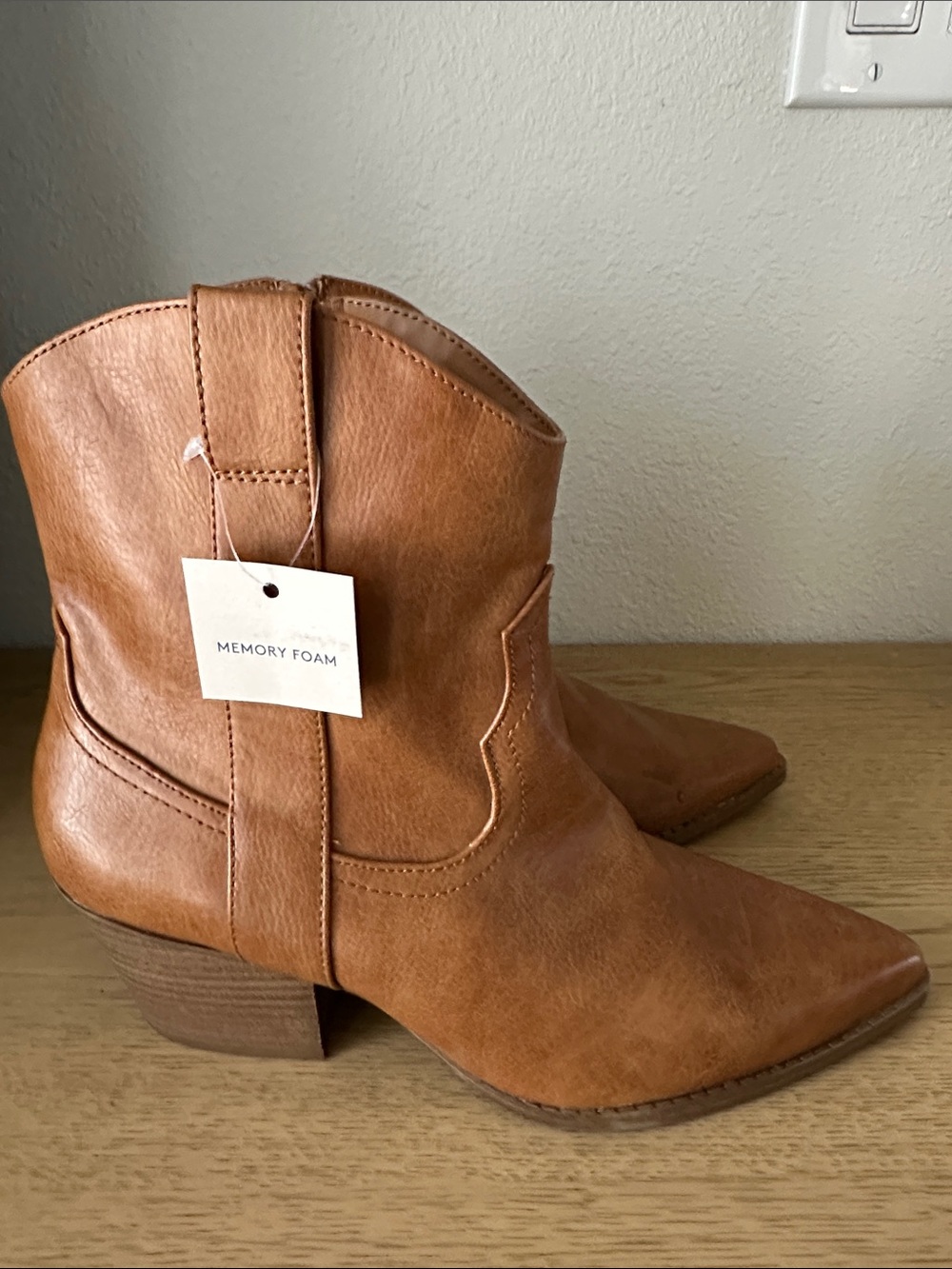 Women's Tan Western Ankle Boots